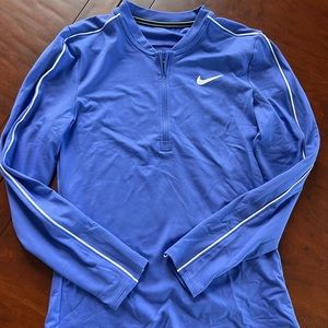 Nike 1/4 zip long sleeve dry fit top. Purple. Size XS.